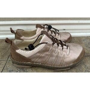 Tony Lama Womens Armida Rose Gold Pink Drawstring Ankle Shoes TLC101L Size 9.5